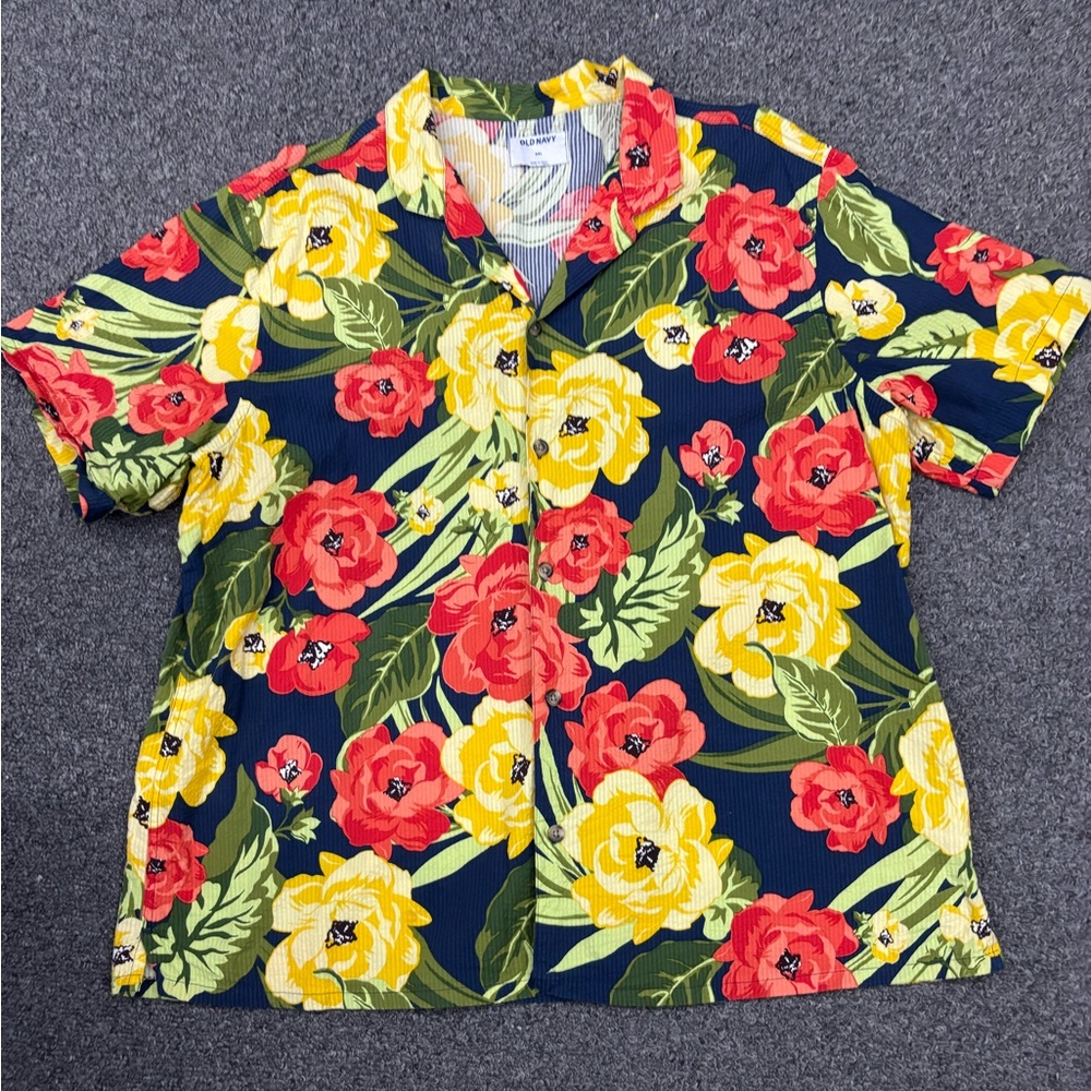 Old Navy Tropical Floral Shirt